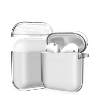 กระเป๋าครอบชาร์จหูฟังไร้สายโปร่งใสสำหรับ Airpods 1 2 Pro เคส PC แข็งกล่องบลูทูธชุดหูฟังป้องกันที่ชัดเจน