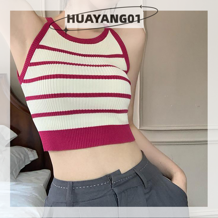 huayang01-2023-new-hot-fashion-lazlook-แฟชั่นวินเทจลายชุดชั้นในถัก-crop-tops-ฤดูร้อนผู้หญิงเซ็กซี่ผอมถังด้านบน