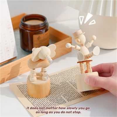 Desktop Wooden Ornaments Mini Tabletop Small Animals Creative Cute Student Children Educational Toys Nordic Style Figurines