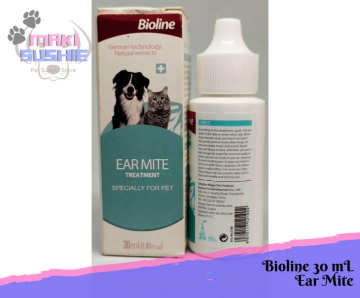 Bioline 30 mL Ear mite treatment for pets Lazada PH