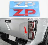 โลโก้ตัวอักษร ติดหลังรถยนต์ อีซูซุ เงิน แดง ZP PRESTIGE ISUZU Dmax chrome Genuine LOGO Decal Emblem Badge Blue Power Rear