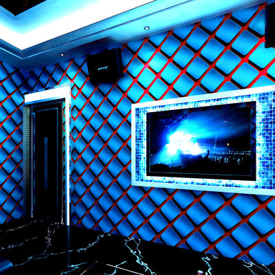 K วอลล์เปเปอร์3D บุคลิกภาพสามมิติแฟชั่นแฟลชผนังผ้าบาร์โรงแรมแฟนซีห้องบอลรูมกล่องธีมห้องวอลล์เปเปอร์