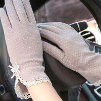 Woman Gloves For Summer Sunscreen Driving Gloves Female Thin Cotton Sweet Solid Color Non-Slip Touchscreen Breathable