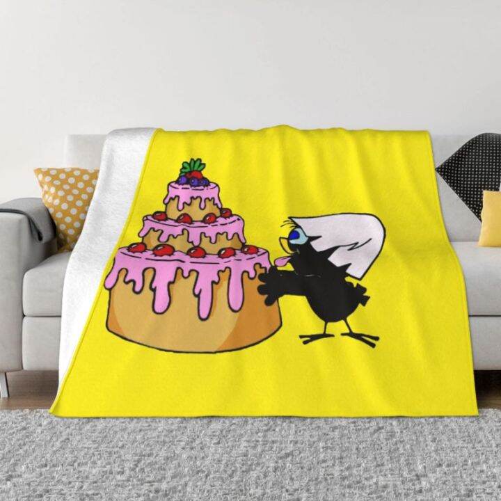 in-stock-calimero-black-chicken-blanket-soft-wool-warm-flannel-cartoon-blanket-sofa-bed-blanket-can-send-pictures-for-customization