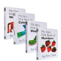 Eric Carle My First Library สี่ปริมาตรของหนังสือกระดาษแข็ง