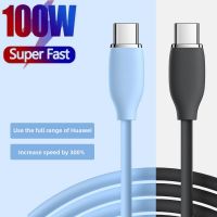 100W USB C Cable Liquid Silicone Fast Charging Wire for Xiaomi POCO Realme Oneplus USB Type C Charger Cable Data Cord USBC Cable Docks hargers Docks C