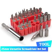 25mm Screwdriver Bit Set Multifunctionl Versatile Screwdrivers Extension Rod Tools Set Slotted/PH/Torx Cross Drill Bit Head T20 Drills  Drivers