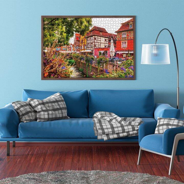 jigsaw-puzzle-1000-pieces-for-adults-colmar-town-colorful-landscape-challenge-game-decompression-toy-home-wall-decoration