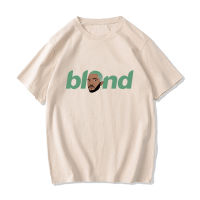 Frank O-Ocean สีบลอนด์ฤดูร้อนใหม่แฟชั่นแขนสั้นผู้ชายพิมพ์รอบคอผ้าฝ้ายเสื้อยืดอเนกประสงค์ครึ่งแขน