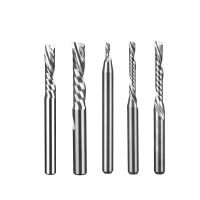 1ชิ้น AAA SHK 3.175456มิลลิเมตรขลุ่ยเดียวลงตัดซ้ายเกลียวเราเตอร์บิต CNC End Mill คาร์ไบด์ตัดกัด