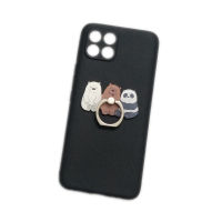 Cover For Infinix Smart 6 HD Plus 2021 5 2/32 3/64 3D Cute Bear Panda Finger Ring Stand Holder Soft TPU Phone Case