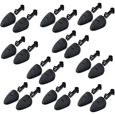 10 Pair Durable Form Plastic Shoe Tree Practical Boot Shoe Stretcher Black