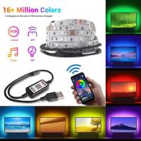 【CW】 Strip Bluetooth RGB5050 light Colorful Led Tape for Room TV Backlight