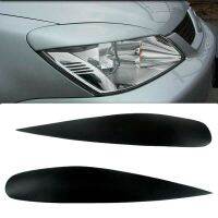 for Mitsubishi Lancer Ralliart 2004-2006 Glossy Black Car Sticker Front Headlights Eyebrow Eyelid Trim Cover