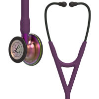 3M Littmann Cardiology IV Diagnostic Stethoscope, Rainbow-Finish Chestpiece, Plum Tube, Violet Stem and Black Headset, 27 inch, 6205 Rainbow Finish Chestpiece, Plum Tube