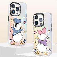 【สำหรับ iPhone】 เคสโทรศัพท์ TPU อ่อนนุ่ม for iPhone 14 13 12 11 ProMax 8 7 Plus X XR XS SE 2020 เป็ดน้อยน่ารัก