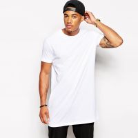 2022 Brand Mens Cotton Clothing White Long T Shirt Hip Hop Men T-Shirt Extra Long Length Man Tops Tee Long Line Tshirt For Male
