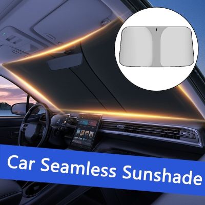 【CW】 2023 Car Windshield Sunshade with Storage for UV Protection Interior Accessories