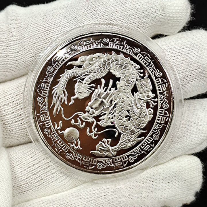 veli-shy-เหรียญทองมังกรใหม่ของขวัญที่ระลึกถึงเหรียญชุบทองมังกรมาสคอตของจีน