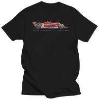 Newest Cotton Cool Design 3D Tee Shirts Artcars Gilles Villeneuve 1981 126C Grand Prix Car Inspired Muscle Men T Shirt