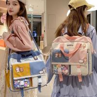 【hot seller】 Multi-purpose bag female ins cute shoulder can be double Messenger super girl heart portable backpack