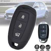 KLL For Hyundai i30 Ix35 Solaris Accent Azera Grandeur 2017- Key Case 3 Button Silicone Remote Fob Cover Sleeve Keyless Shell Case