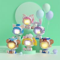 ดิสนีย์ Linabell Micro Block Lighting Space Stellalou Duffy คุกกี้ Gelatoni Friend ของเล่นรูปมนุษย์ขนาดเล็กสำหรับเด็กของขวัญ