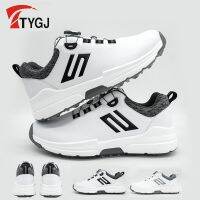 TTYGJ Outdoor Men Casual Sports Shoes Ultra-light Golf for Man Rotating Knob Footwear Anti-skid Waterproof Sneakers