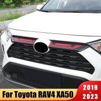 Car Front Bumper Grille Grills Strip Trims Cover Decoration Stickers For Toyota RAV4 RAV 4 2019-2021 2022 2023 XA50 Accessories