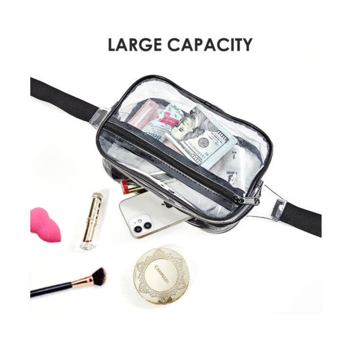 women-adjustable-festivals-bag-concerts-pouch-transparent-strap-travel-sports-fanny-clear-stadium