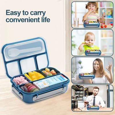 ✉๑﹍ 1300ml Microwave Lunch Box Portable Bento Box Food Storage Container Kitchen Dinnerware for Children Kids School Office