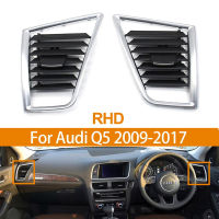 RHD แผงหน้าปัดรถยนต์ด้านในซ้ายด้านขวาช่องเครื่องปรับอากาศช่องระบายอากาศเครื่องปรับอากาศปกสำหรับ Audi Q5 8R2820901E 2009-2017 8R2820902E