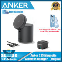 Anker ที่ชาร์จไร้สายแม่เหล็ก,623 MagGo 2-In-1สถานีชาร์จไร้สายพร้อมที่ชาร์จ20W USB-C สำหรับ iPhone 13/13 Pro/ 13 Pro Max/ 13 Mini/iphone 12/12 Pro, AirPods Pro