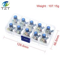 WH148 Potentiometer Kit B1K 2K 5K 10K 20K 50K 100K 500K 1M 15mm Linear Taper Rotary Potentiometer Resistor Set 3pin With Cap