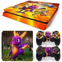 สำหรับ PS4แบบบาง Spyro ฝาปิดสติกเกอร์รูปลอกผิวไวนิล PVC ลายมังกรคอนโซลแบบ DualSense คอนโทรลเลอร์สติกเกอร์ป้องกันฝุ่น