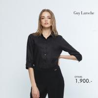 เสื้อผู้หญิง เสื้อเชิ้ตผู้หญิง Guy Laroche Light Linen Shirt เสื้อเชิ้ตผ้าลินิน บางเบา ใส่สบาย ระบายความร้อนได้ดี (G9X6BL)