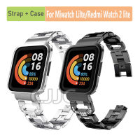 สายสแตนเลสพร้อมเคสสำหรับ Redmi Watch 2 Lite แฟชั่นโลหะเปลี่ยนสร้อยข้อมือสายนาฬิกาสำหรับ Redmi Watch 2 Lite