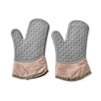 1pcs Oven Mitts  Water Drop Pattern Silicone Insulation Cotton Glove For Micro-Wave Oven  Baking Kitchen Glove Potholders  Mitts   Cozies