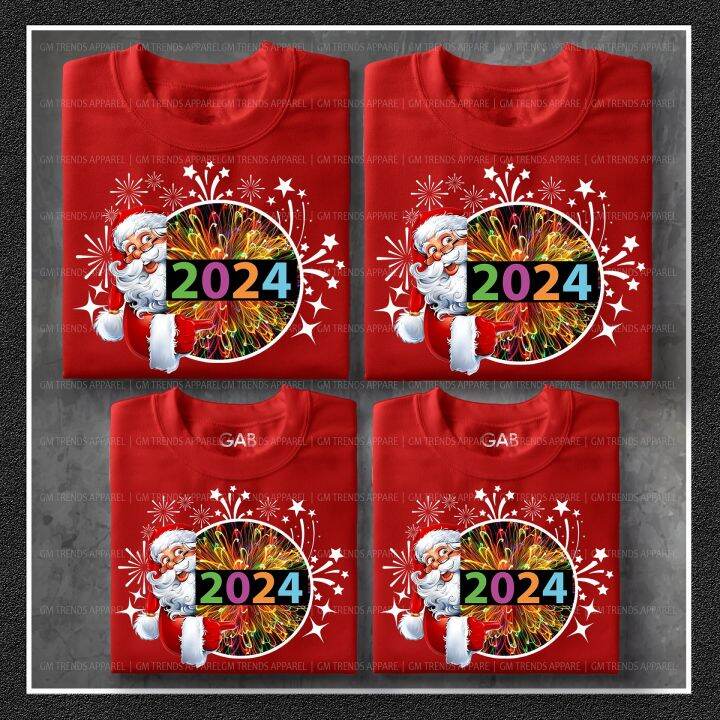 SDC007 Family Tshirts 2024 New year and Christmas Tshirt Set Santa