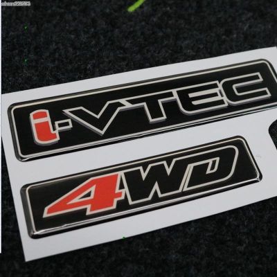 สติ๊กเกอร์ติด4WD 3D ตราสัญลักษณ์4X4รูปลอกแต่งรถสำหรับออนด้าซีอาร์วีและแอคคอร์ด Civic Suzuki Tesla SX4 Shan22503