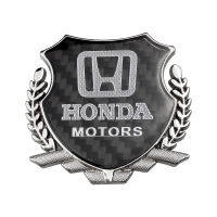 Hondaโลโก้3Dโลหะคาร์บอนสติ๊กเกอร์ไฟเบอร์สัญลักษณ์อัตโนมัติBadgeอุปกรณ์ตกแต่งสำหรับHonda Civic 2017 Crvพอดี2008 Jazz Hrv