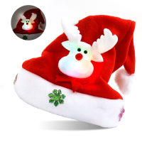 คริสต์มาส LED หมวกปีใหม่ N Avidad หมวกมนุษย์หิมะกวางซานตาคลอสหมวกสำหรับเด็กเด็กผู้ใหญ่ของขวัญคริสต์มาสตกแต่ง