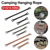 【LZ】✆▧◄  18 Anel Camping Hanging Rope Tent Canopy Cup Lamp Hanger Outdoor Clothes Line Strap Lanyard Viagem Caminhadas Equipamento de pesca