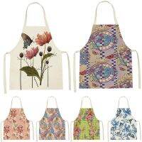 Plant Petal Style Apron Kids Cleaning Apron Flowers Printing Household Cleaning Living Room Pinafore Bibs Home Custom Aprons Bib