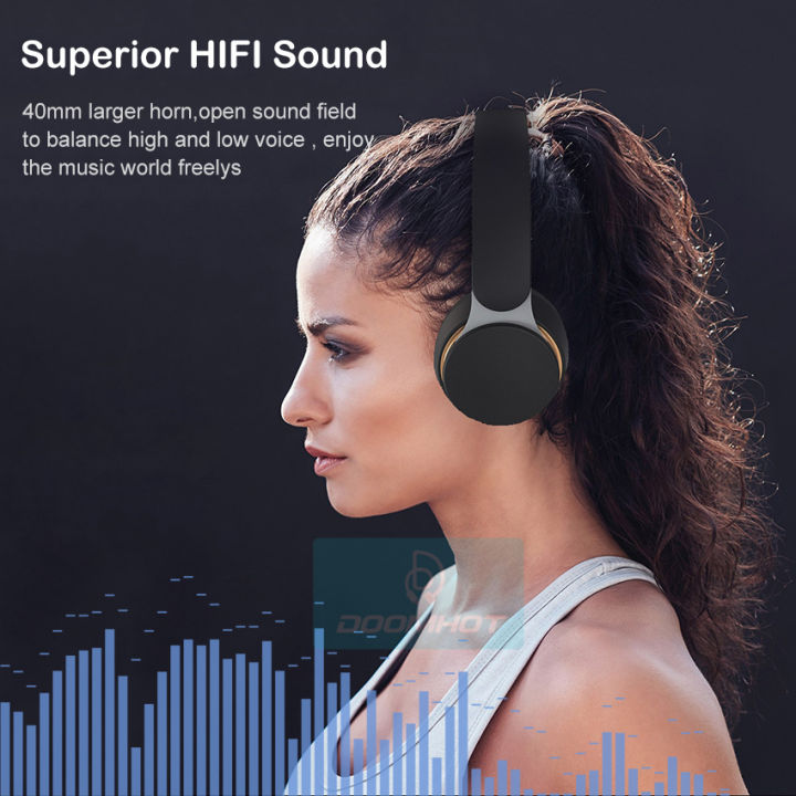 doomhot-ไร้สาย-bluetooth5-0หูฟังสวมหูหูฟังสเตอริโอชุดหูฟังหูฟังลดเสียงรบกวนการออกแบบพับได้แบบมีสาย-wireless-หูฟังสเตอริโอพร้อมไมโครโฟน-bass-หูฟังสเตอริโอ