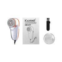 Kemei เครื่องโกนขนทรงกลมสำหรับ Led ขนาดเล็กเสื้อผ้าแบบพกพาสามเชื่อมต่อด้วยใบมีดกำจัดขุยไฟฟ้าสเวตเตอร์ชุดเครื่องซักเสื้อผ้า