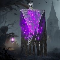 Halloween Decorations Outdoor Scary Hanging Skeleton Ghosts for Halloween Party Balcony Wall Haunted House Prop Décor 2022