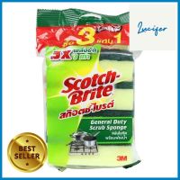 ฟองน้ำพร้อมใยขัด SCOTH-BRITE GENGRAL DUTY 3x4นิ้ว 3แถม1SCOURER SPONGE SCOTH-BRITE GENERAL DUTY 3X4" 4 PCS **คุ้มที่สุดแล้วจ้า**