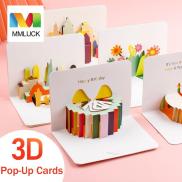 MMLUCK Thank You 3D Birthday Cake Cards Handwriting Invitation Birthday Pop