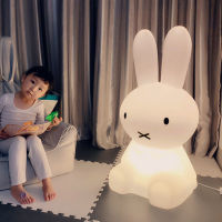 Cartoon Rabbit Night Light USB Rechargeable Girl Bedroom Decoration Lamp Colorful Remote Control Timing Table Lamp Birthday Gift